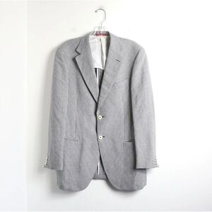 Pal Zileri men’s blazer suit jacket classic grey cotton autumn fall lined 42 L